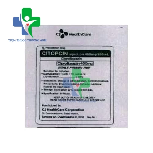 Citopcin Injection 400mg/200ml CJ Healthcare - Điều trị các bệnh nhiễm khuẩn